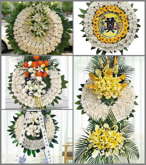 四川成都崇州市江源镇崇福村花圈速递